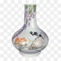 古典花鸟陶瓷花瓶
