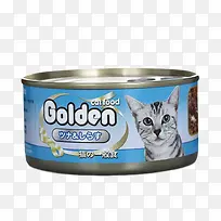 白猫猫咪食用猫罐头