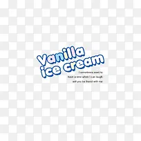 冰淇淋可爱英语字体