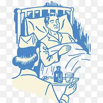 插图病痛住院