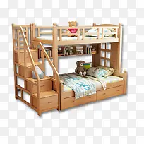 双层木制儿童床