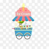 卡通冰淇淋车装饰免扣素材