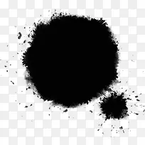 黑色圆形放射墨迹设计