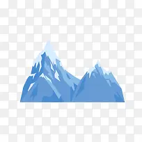 蓝色雪山风景