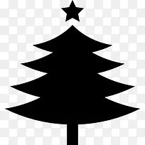 圣诞树用fivepointed星上图标