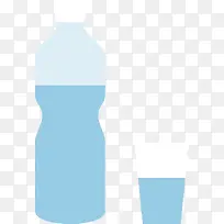 蓝色矢量饮料瓶图