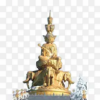 金顶四面十方普贤金像