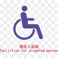 残疾人加油站的标志