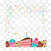 生日快乐彩色蛋糕