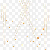 黄色简约线条星星边框纹理