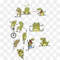 小青蛙合集插画