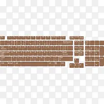 褐色笔记本电脑键盘贴膜