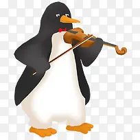 企鹅拉小提琴