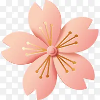 粉色新式雕花樱花