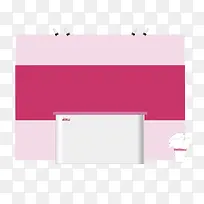 矢量粉色质感商务形象墙