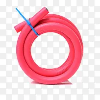 捆好的粉色的塑料管