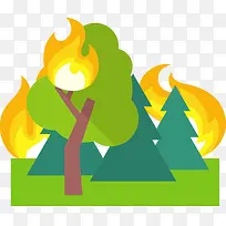 树林失火