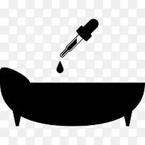 精油滴在浴缸里放松浴图标