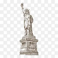 纽约自由女神像建筑旅游景点素材