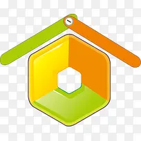 彩色矢量房屋logo图