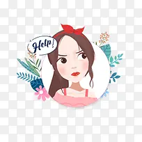 女性创意求救素材