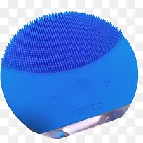 蓝色科技个人用品圆形洗脸仪实物