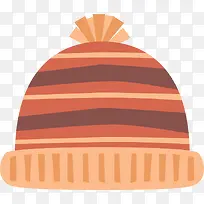 冬季多彩条纹帽子