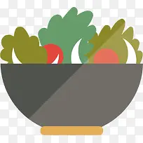 矢量图水彩绿色蔬菜
