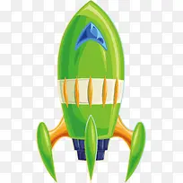 绿色太空火箭