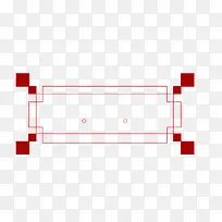 卡通红色线条新年边框