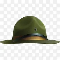 一顶矢量绿色帽子