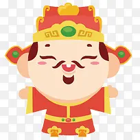 狗年财神矢量插画