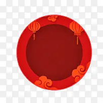 2018年春节红色圆形喜庆背景