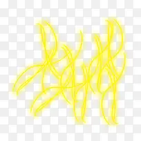 黄色线条荧光素材