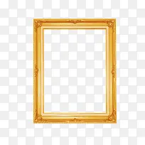矢量黄色矩形木质欧式相框