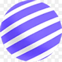 蓝色条纹设计圆球