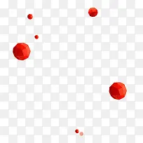 不规则红色圆球