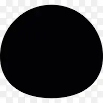 椭圆形的黑色图标