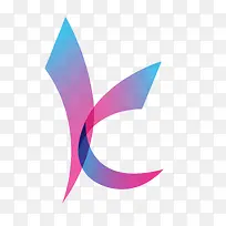 彩色K字母LOGO设计免费下载