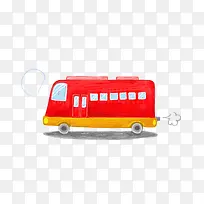 红色的大巴车