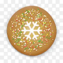 圣诞饼干圆形图标