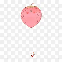 草莓热气球图片素材