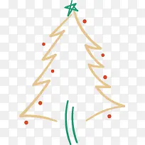 手绘线条圣诞树