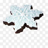 雪花蓝白花纹巧克力蛋糕