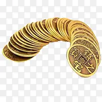 一串金色铜钱