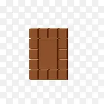 块状巧克力食物矢量图