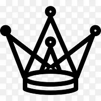 王冠的三角形和小球图标