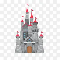 卡通灰色城堡设计
