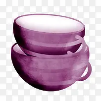 卡通紫色杯子