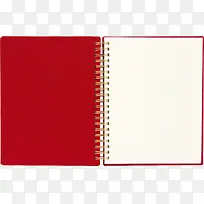 红色外皮铁环笔记本